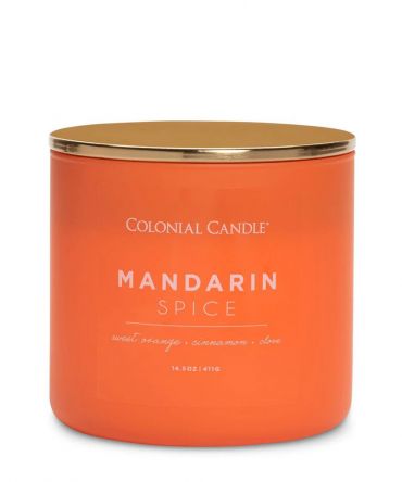 Ароматна свещ Mandarin Spice. Подходящ подарък за жена, подарък за Коледа, рожден ден, имен ден, годишнина, свети Валентин.